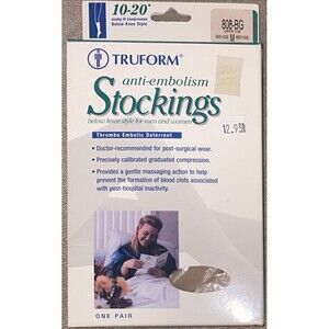Truform Anti-Embolism Stockings: 10-20 mmHg Beige (0808BG-M) Below Knee CT